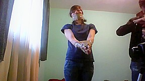 Brazilian duct tape challenge wrap gagged extreme