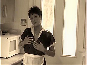 British maid becky in black stockings