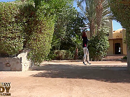 Brunette Bending Erotically In The Hot Egyptian - Watch4Fetish