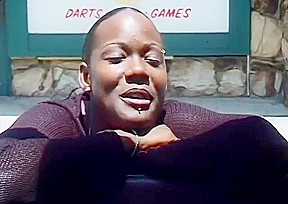 Bubble Butt Ebony Gives Sloppy Blowjob Before Getting Fucked
