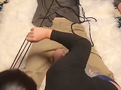Business Man Gets What He Deserves Tied Spread Eagle And Tease As Hot 
