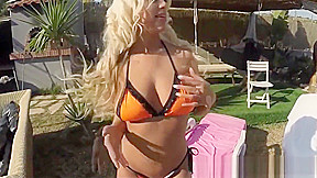 Busty babe banged after giving titfuck