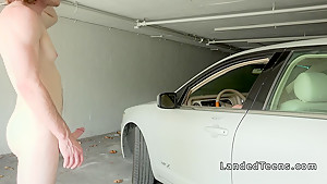 Busty blonde teen 18+ fucks stranger in car park