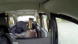 Busty hot blonde Amber Deen sucks and fucks taxi driver