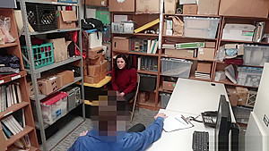 Busty shopliting cute teen 18+ hard smashed by security