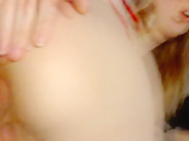 Butt fucked and creampied babe