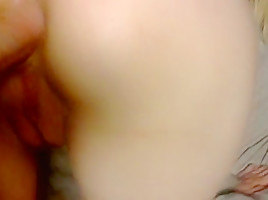 Butt fucked and creampied babe