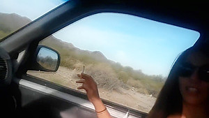 CHRISTINA PHILISTINE - HITCHHIKING SLUT STRIPS AND SUCKS DICK OUTDOORS