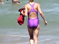 Candid girl in bikini of the nice lilac color 06o
