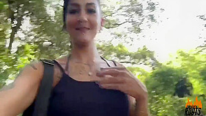Caroleta Roots In Showing Off Naked In The Middle Of The Woods