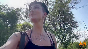 Caroleta Roots In Showing Off Naked In The Middle Of The Woods