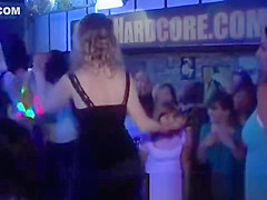 Cfnm girls making out and sucking stripper dick