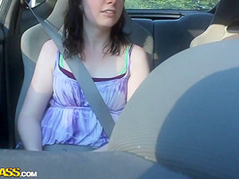 Cheyenne in hot amateur girl fucks and sucks dick in a car