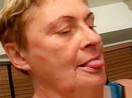 Chubby Granny Sucks Young Cock