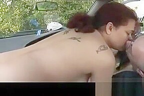 Chubby Whore Fooling Around In The Car