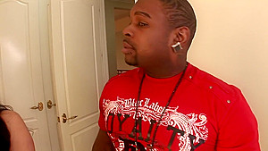 Chubby black gal gets him so she can suck his thick cock segment