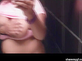Chubby girlfriend selfshot in the mirror - Sharemygf