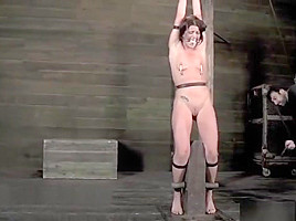 Cici Rhodes Stretched out and Whipped in Bondage