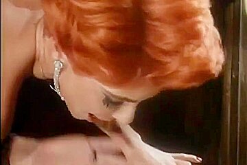 Classic porn scene with classy dressed lady