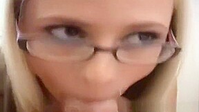 Classy youthful slut is making him cum