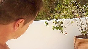 Claudia Rossi takes a big one in the shitter down by the pool