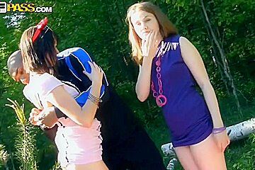 College Fuck Party In Forest