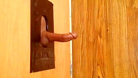 College student 18+ with a Big Black Cock at the Gloryhole