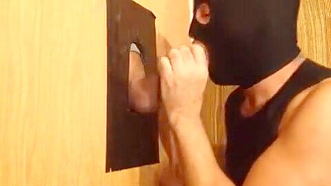 College student 18+ with a Big Black Cock at the Gloryhole