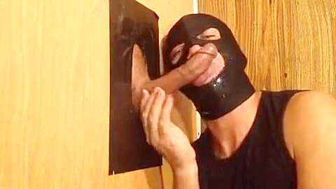 College student 18+ with a Big Black Cock at the Gloryhole