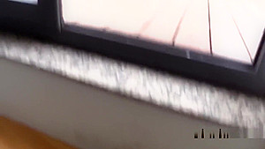 Cop Fucks Readhead Slut On Balcony
