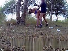 Cop anal fucked chubby milf outdoors