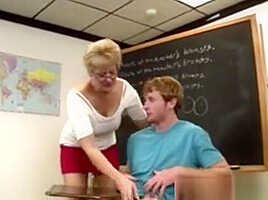 Cougar Mature Tugging Her students 18+ Cock