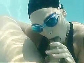 Couple enjoys oral sex under water