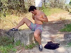Cumming In The Bush Is So Good That Even The Camera Man Went Crazy