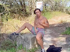 Cumming In The Bush Is So Good That Even The Camera Man Went Crazy