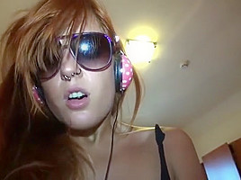 Cumming on Nena Gogo's sunglasses
