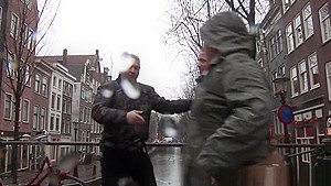 Cumshowered Dutch Prostitute Jerks Tourist