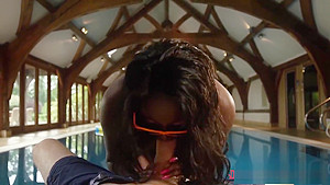 Curvalicious ebony bombshell Jai gets Danny D's monster cock by the pool