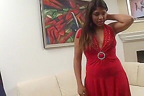 Curvy Brunette Latina Has A Cock In Her Mouth And One In Her Wet Cunt