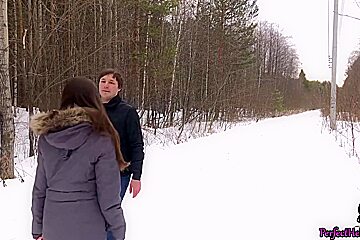 Cute Bitch Fantasizes About Teacher And Sex With Him In The Forest