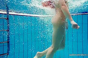 Cute Hairy Pussy In The Swimming Pool