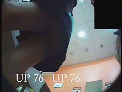 Cute blue panties on a lovely ass upskirt