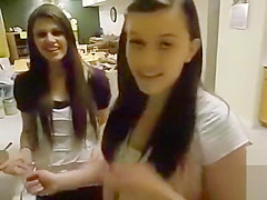 Cute girls try the cinnamon challenge