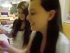Cute girls try the cinnamon challenge