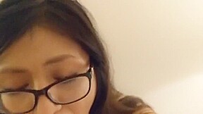 Cute nerdy asian girl that is just awesome! The camera work sucks 