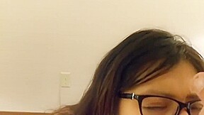 Cute nerdy asian girl that is just awesome! The camera work sucks 
