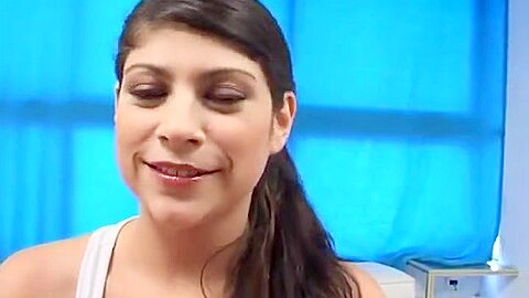 Cute teen 18+ Latina Mia Got Her Makeup Ruined With Hot Cum From Two Big Cocks