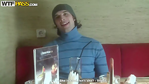 Cute teen 18+ brunette having sex in sushi bar