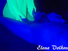 Delicious Neon Blowjob And Handjob