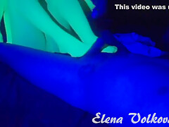 Delicious Neon Blowjob And Handjob